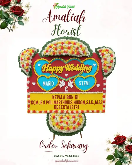 Papan Bunga Pernikahan Gedompol